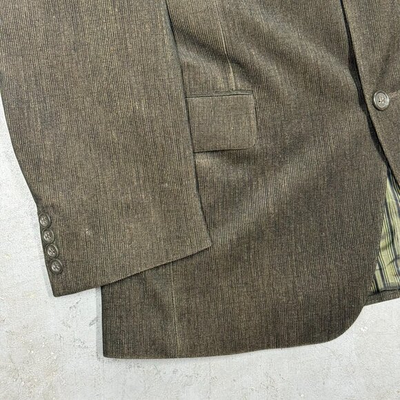 Jack Victor Velvet Corduroy Blazer Brown Sport Coat Made in Canada 40S - Picture 4 of 11